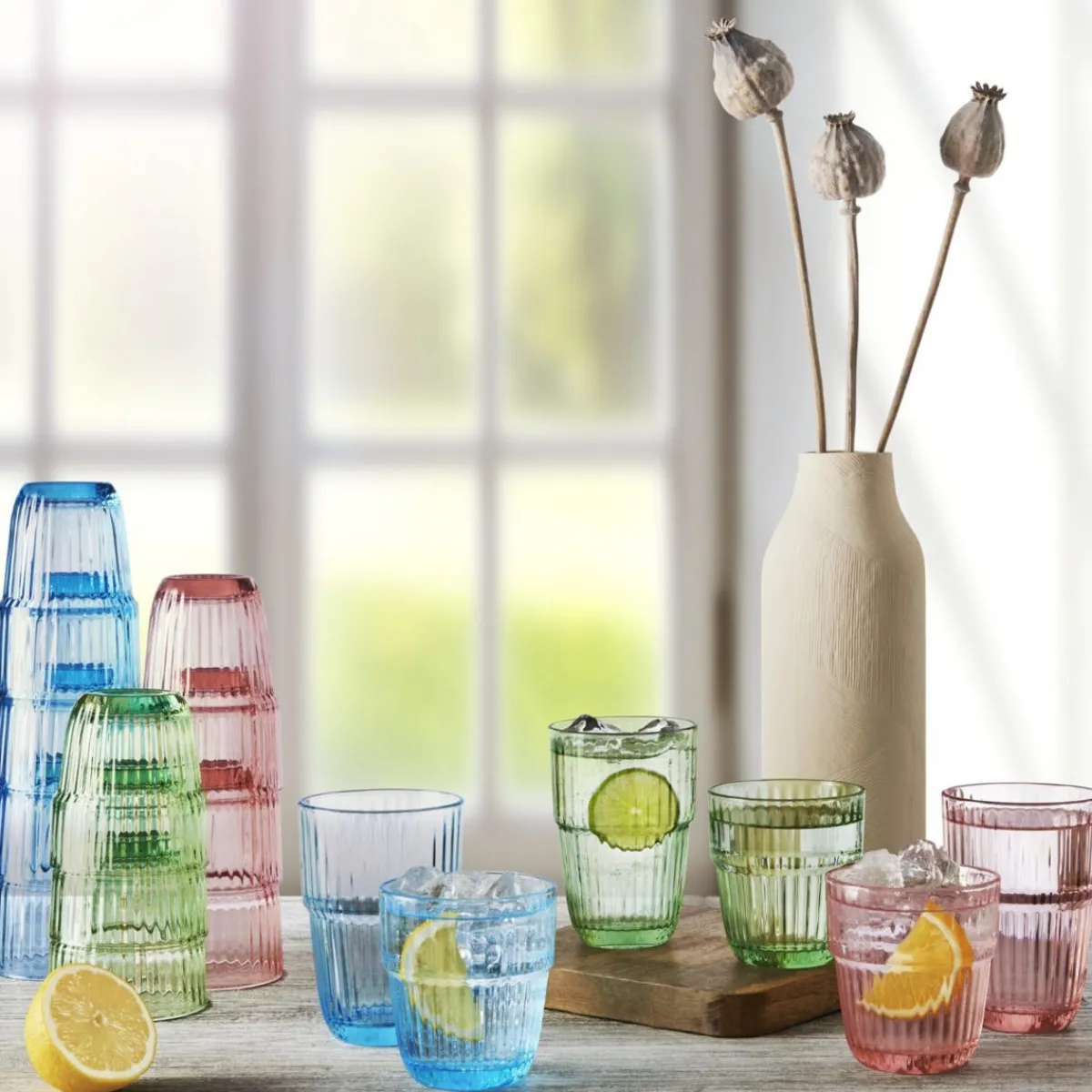 BORMIOLI ROCCO Gobelet forme haute rose verre trempé 38 cl Barshine Sale