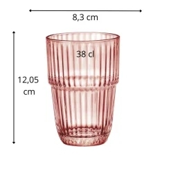 BORMIOLI ROCCO Gobelet forme haute rose verre trempé 38 cl Barshine Sale