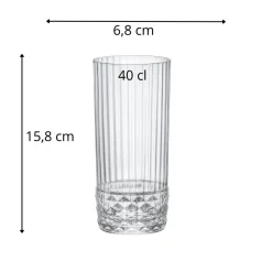 Gobelet forme haute verre 40 cl America 20s - BORMIOLI ROCCO Outlet