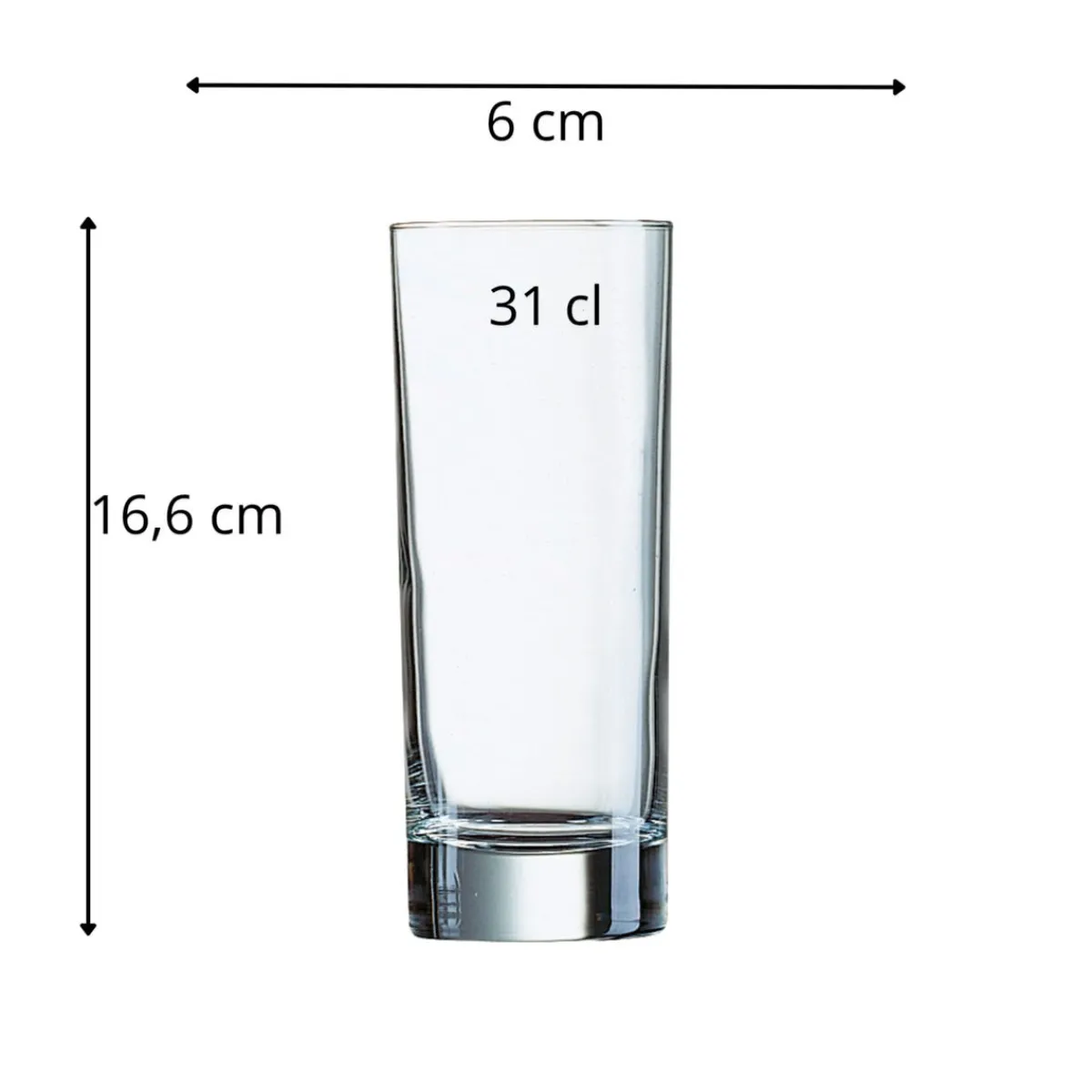 ARCOROC Gobelet forme haute verre 31 cl Islande Outlet