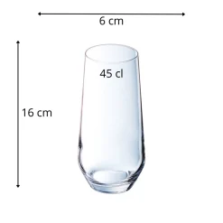CRISTAL D'ARQUES Gobelet forme haute verre cristallin 45 cl Ultime Outlet