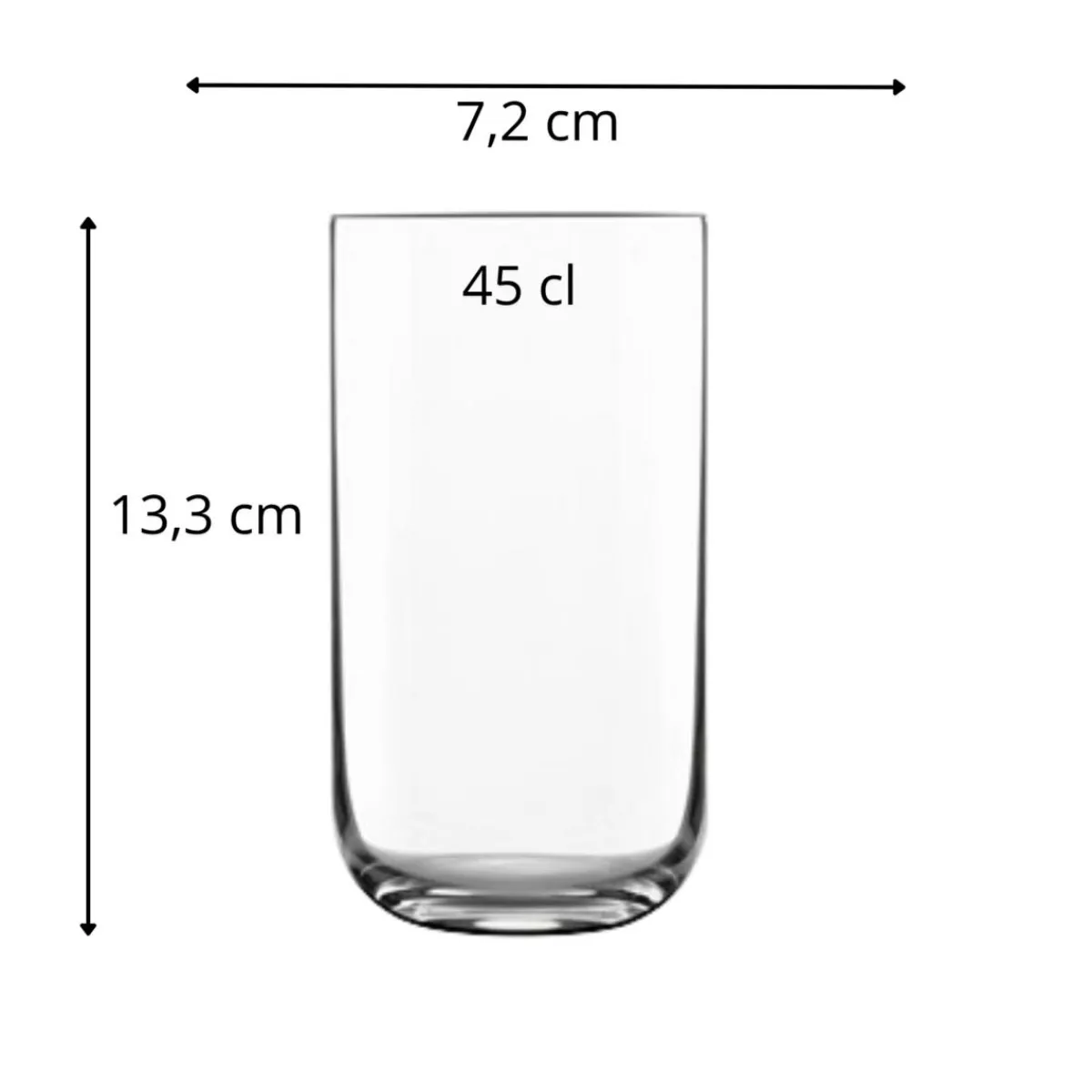 LUIGI BORMIOLI Gobelet forme haute verre cristallin 45 cl Sublime Sale