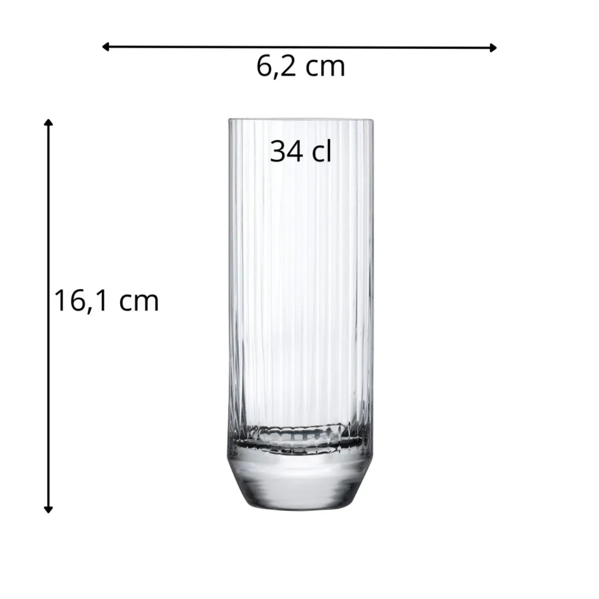 Gobelet forme haute verre cristallin 34 cl Big Top - NUDE Best