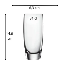 Gobelet forme haute verre cristallin 31 cl Michelangelo - LUIGI BORMIOLI Best