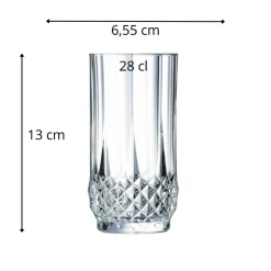 Gobelet forme haute verre cristallin 28 cl Longchamp - CRISTAL D'ARQUES Discount