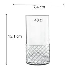 LUIGI BORMIOLI Gobelet forme haute verre cristallin 48 cl Roma 1960 Discount