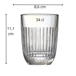 Gobelet forme haute verre pressé 34 cl Ouessant - LA ROCHERE