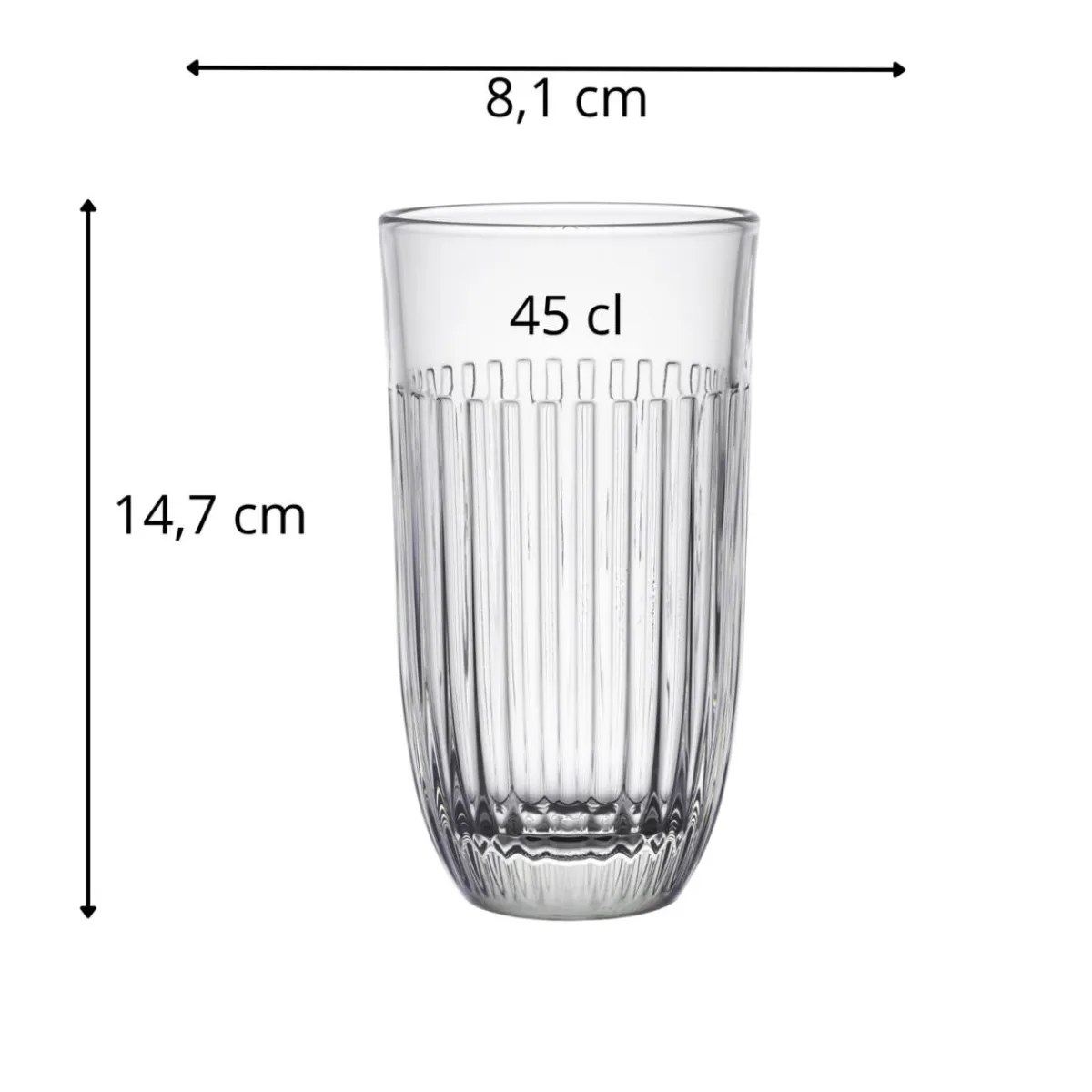 LA ROCHERE Gobelet forme haute verre pressé 45 cl Ouessant Sale