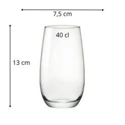 Gobelet forme haute verre trempé 40 cl Milano - BORMIOLI ROCCO Discount