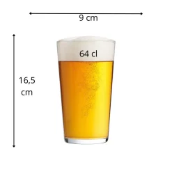 ARCOROC Gobelet forme haute verre trempé 64 cl Conique Outlet