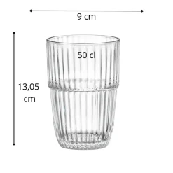 Gobelet forme haute verre trempé 50 cl Barshine - BORMIOLI ROCCO Sale