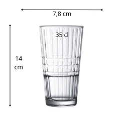 Gobelet forme haute verre trempé 35 cl Stack Up Cross - ARCOROC Outlet
