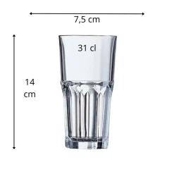 ARCOROC Gobelet forme haute verre trempé 31 cl Granity Outlet