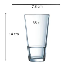 Gobelet forme haute verre trempé 35 cl Stack Up - ARCOROC Hot