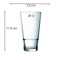 Gobelet forme haute verre trempé 29 cl Stack Up - ARCOROC Best