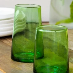 PRO.MUNDI Gobelet forme haute vert verre recyclé 33 cl Lily Discount