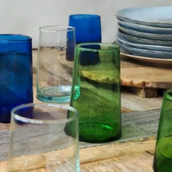 PRO.MUNDI Gobelet forme haute vert verre recyclé 33 cl Lily Discount