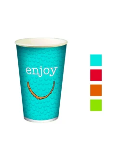 HUHTAMAKI Gobelet multicolore carton Ø 8 cm 30 cl Enjoy (100 pièces) Hot