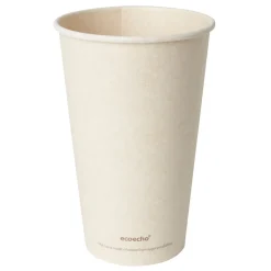 Gobelet rond beige bagasse Ø 90 mm 470 ml (36 pièces) - DUNI Discount