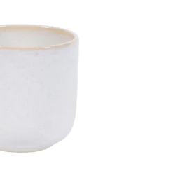 Gobelet rond Beige rosé grès émaillé 18 cl Ø 8 cm Pearl - PRO.MUNDI Clearance