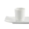 Gobelet rond blanc grès émaillé 10 cl Ø 6 cm Prismo - PRO.MUNDI Online
