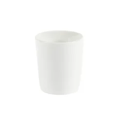 Gobelet rond blanc grès émaillé 10 cl Ø 6 cm Prismo - PRO.MUNDI Online