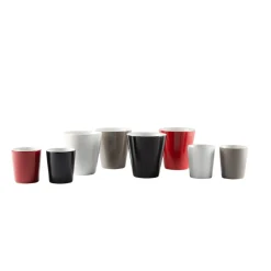 Gobelet rond blanc grès émaillé 10 cl Ø 6 cm Prismo - PRO.MUNDI Online