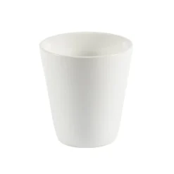 Gobelet rond blanc grès émaillé 20 cl Ø 8,5 cm Prismo - PRO.MUNDI Outlet