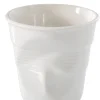 Gobelet rond blanc porcelaine culinaire 8 cl Ø 6,5 cm Froisse - REVOL Discount