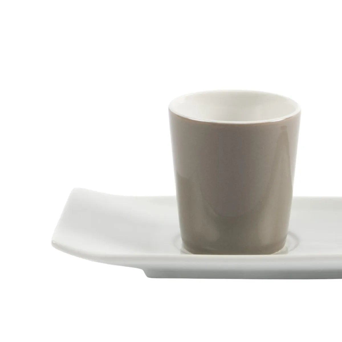 Gobelet rond marron grès émaillé 10 cl Ø 6 cm Prismo - PRO.MUNDI Discount