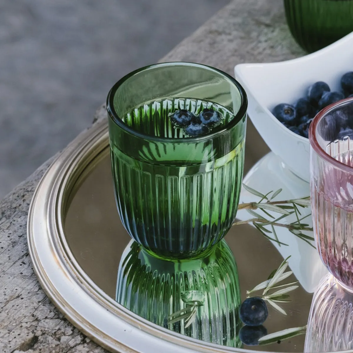 LA ROCHERE Gobelet rond menthe verre 26 cl Ouessant New