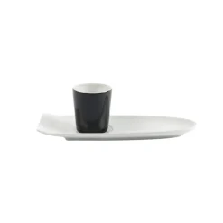 Gobelet rond noir grès émaillé 10 cl Ø 6 cm Prismo - PRO.MUNDI Best