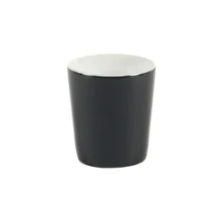 Gobelet rond noir grès émaillé 10 cl Ø 6 cm Prismo - PRO.MUNDI Best