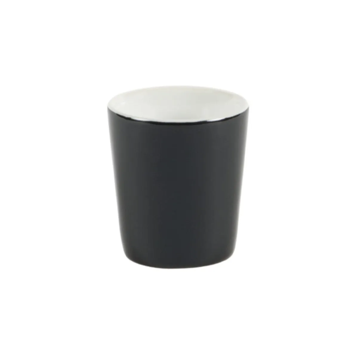 Gobelet rond noir grès émaillé 10 cl Ø 6 cm Prismo - PRO.MUNDI Best