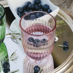 Gobelet rond rose verre 26 cl Ouessant - LA ROCHERE Discount