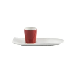 Gobelet rond rouge grès émaillé 10 cl Ø 6 cm Prismo - PRO.MUNDI Outlet