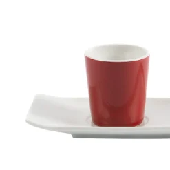 Gobelet rond rouge grès émaillé 10 cl Ø 6 cm Prismo - PRO.MUNDI Outlet