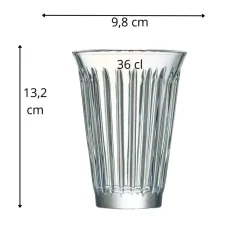 LA ROCHERE Gobelet verre pressé 36 cl Zinc Discount