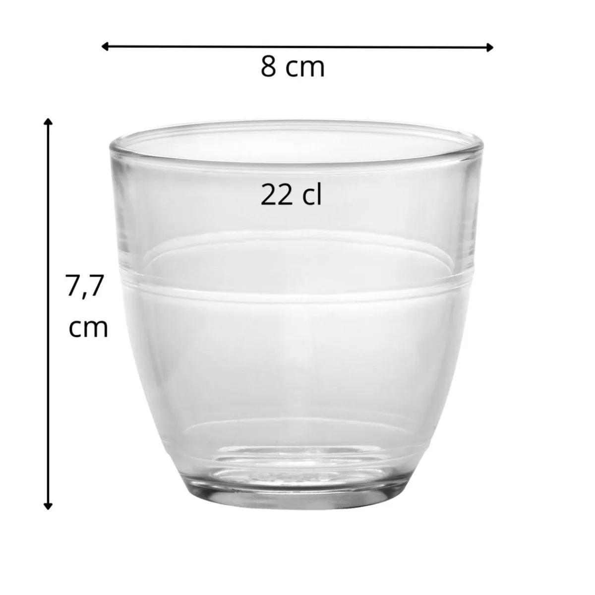 Gobelet verre trempé 22 cl Gigogne - DURALEX