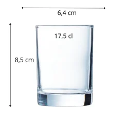 ARCOROC Gobelet verre trempé 17,5 cl Princesa Outlet