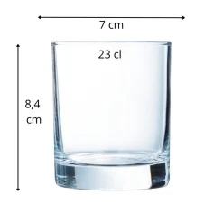 Gobelet verre trempé 23 cl Princesa - ARCOROC