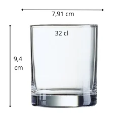 ARCOROC Gobelet verre trempé 32 cl Princesa Hot