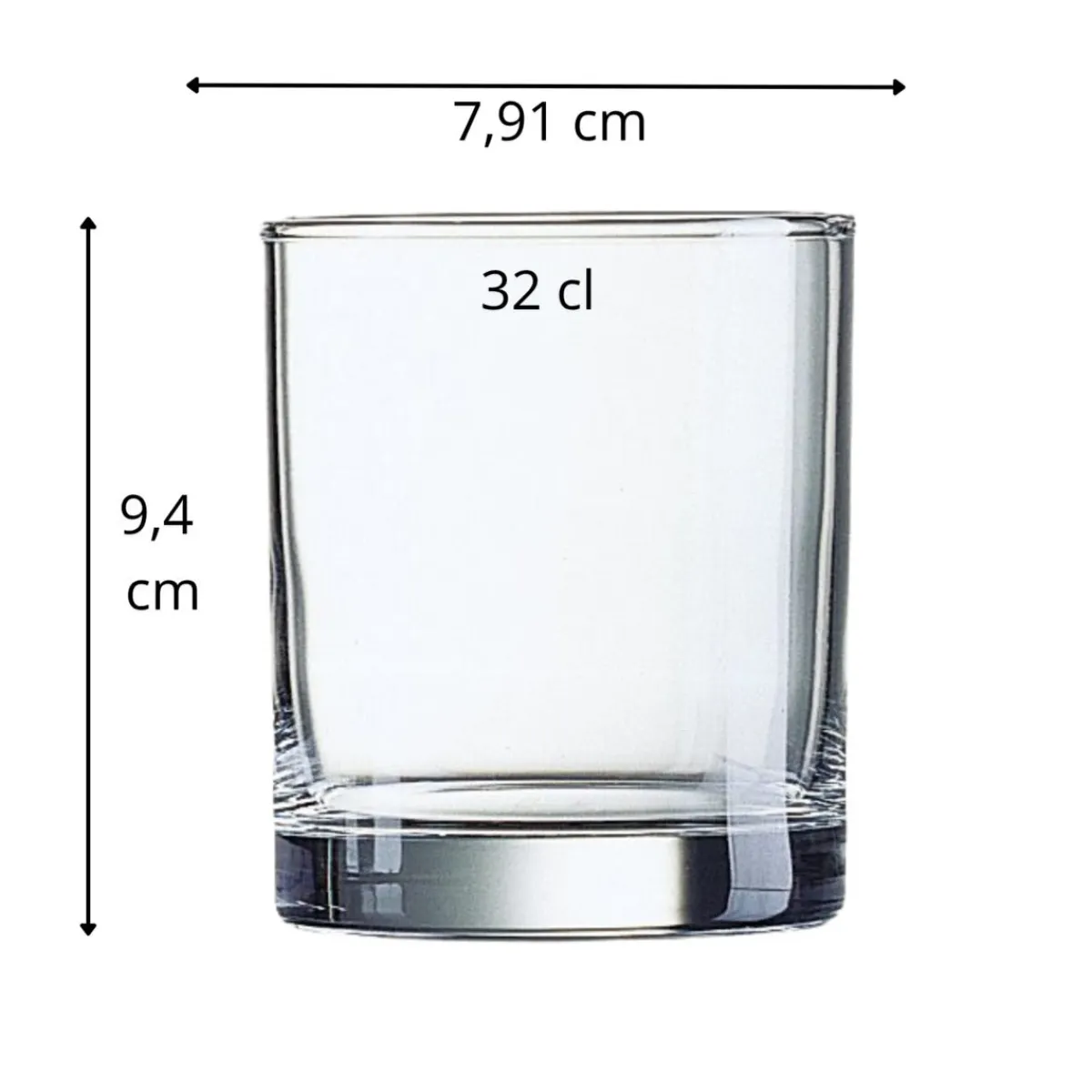 ARCOROC Gobelet verre trempé 32 cl Princesa Hot