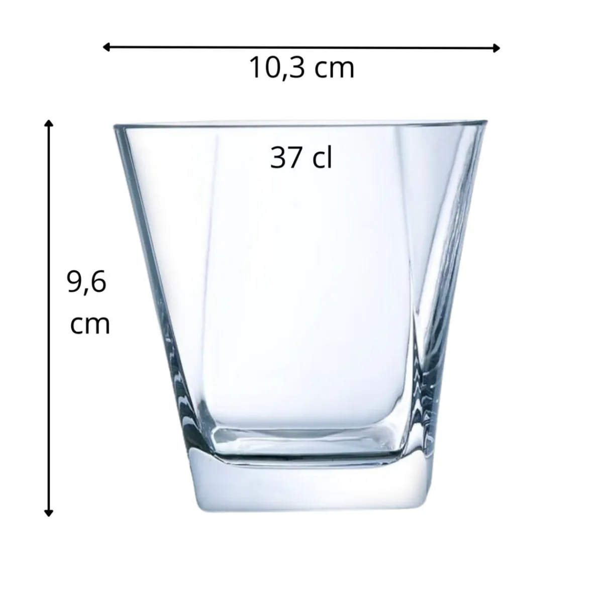 Gobelet verre trempé 37 cl Prysm - ARCOROC Outlet