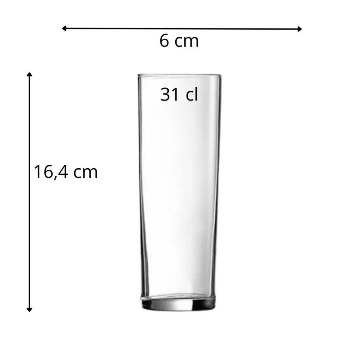 ARCOROC Gobelet verre trempé 31 cl Tubo Sale
