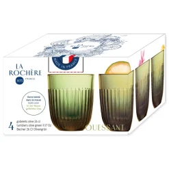 LA ROCHERE Gobelet vert verre pressé 26 cl Ouessant Hot