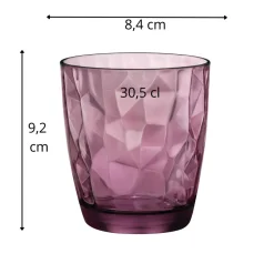 Gobelet violet verre 30,5 cl Diamond - BORMIOLI ROCCO New
