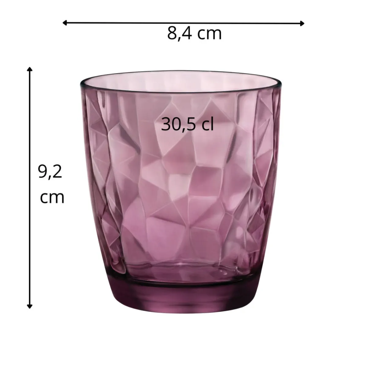 Gobelet violet verre 30,5 cl Diamond - BORMIOLI ROCCO New