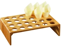 PRO.MUNDI Grand présentoir pour cônes en pin et verrines bambou 37 cm x 24 cm Oxstal (4 pièces) Online