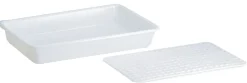 GILAC Grille pour bac plat 2L rectangulaire blanc plastique 8 mm x 15,4 cm Outlet